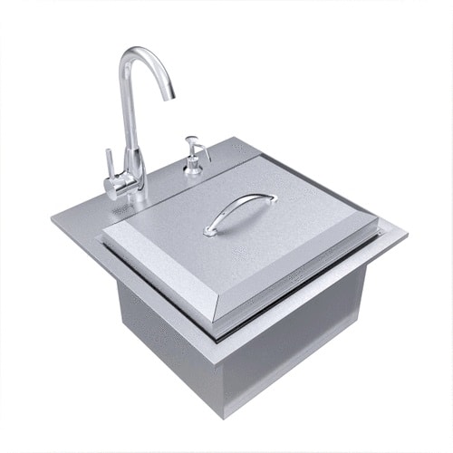 Premium Drop In Sink W/ Hot and Cold water Faucet & Cutting Board – B-PS21