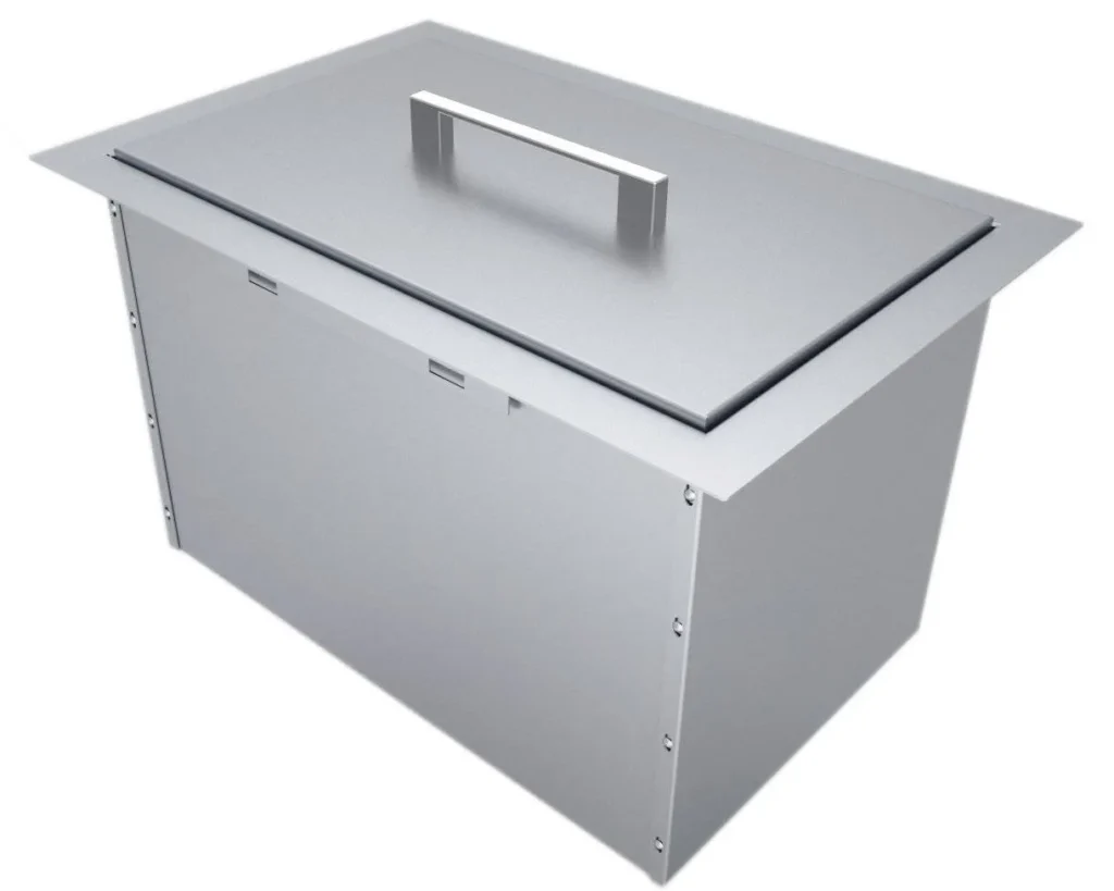 Over/Under 14″ x 12″ Height Single Basin Insulated Wall Ice Chest w/Cover – B-IC14