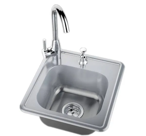 Drop in Single Sink w/Hot & Cold Water Faucet – A-SS17